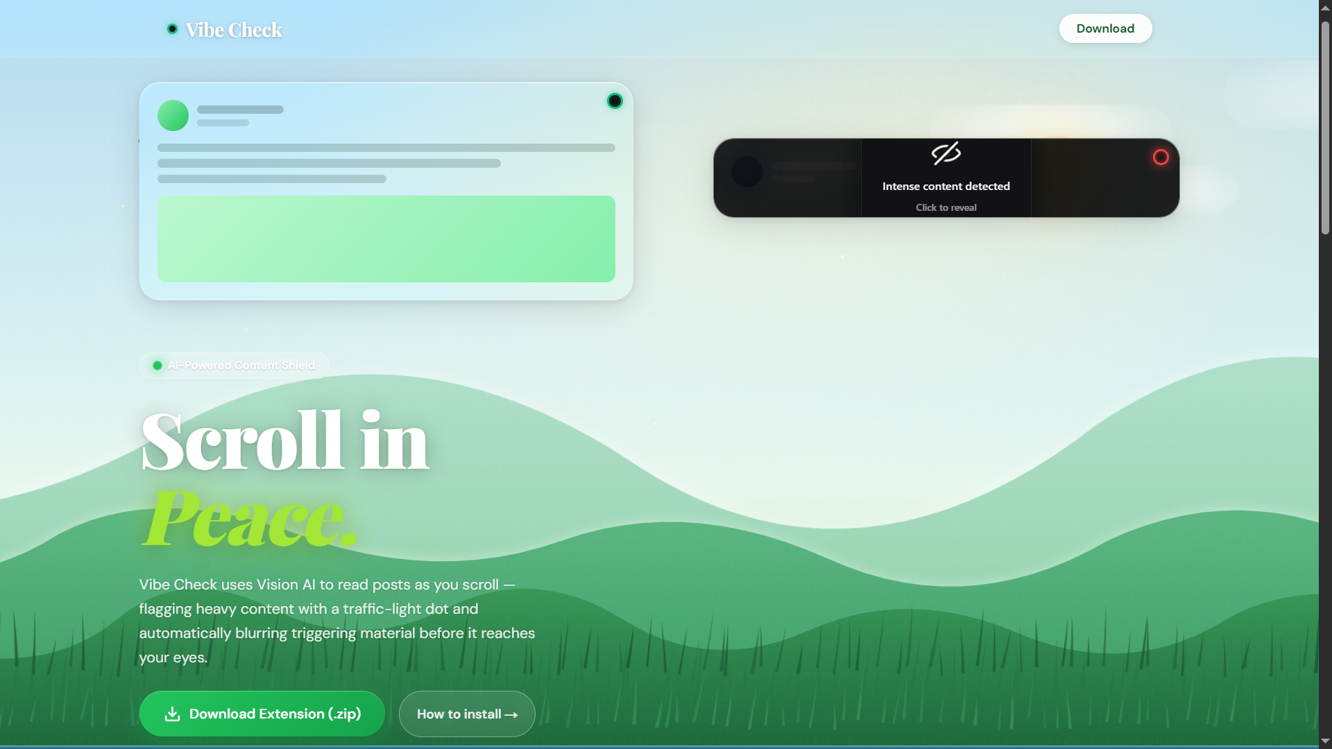 Screenshot of VibeCheck